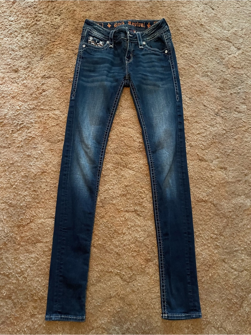 Rock Revival Women's Dark Wash Skinny Jeans 25!